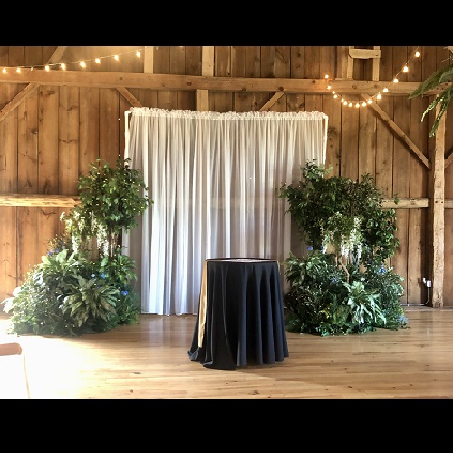 Backdrop Rent-A-Woods Combination - Event Rentals - Backdrop with woods rental